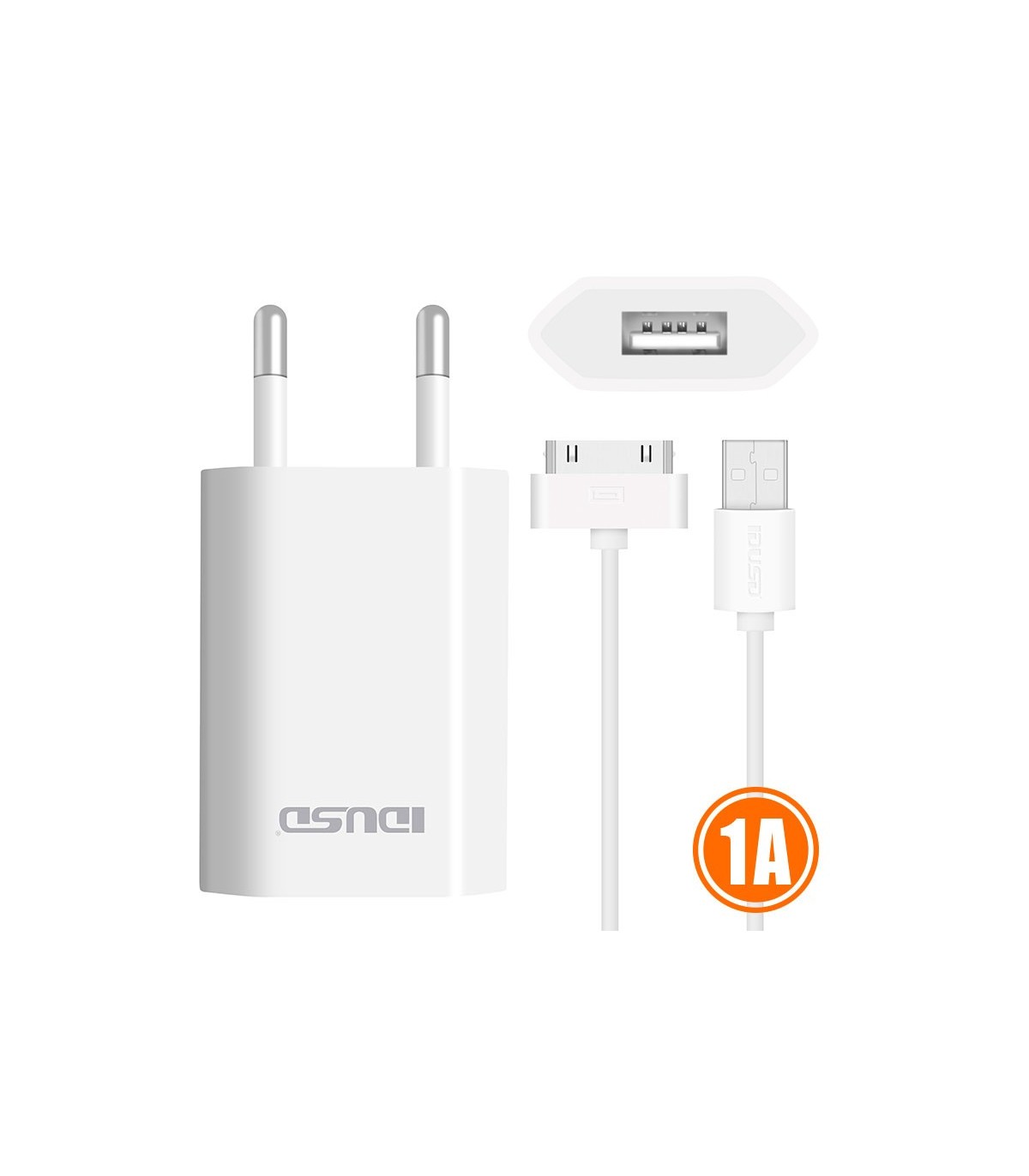 Cargador Viaje 30-PIN IPH4 2 in 1 - 6202B - OFERTA