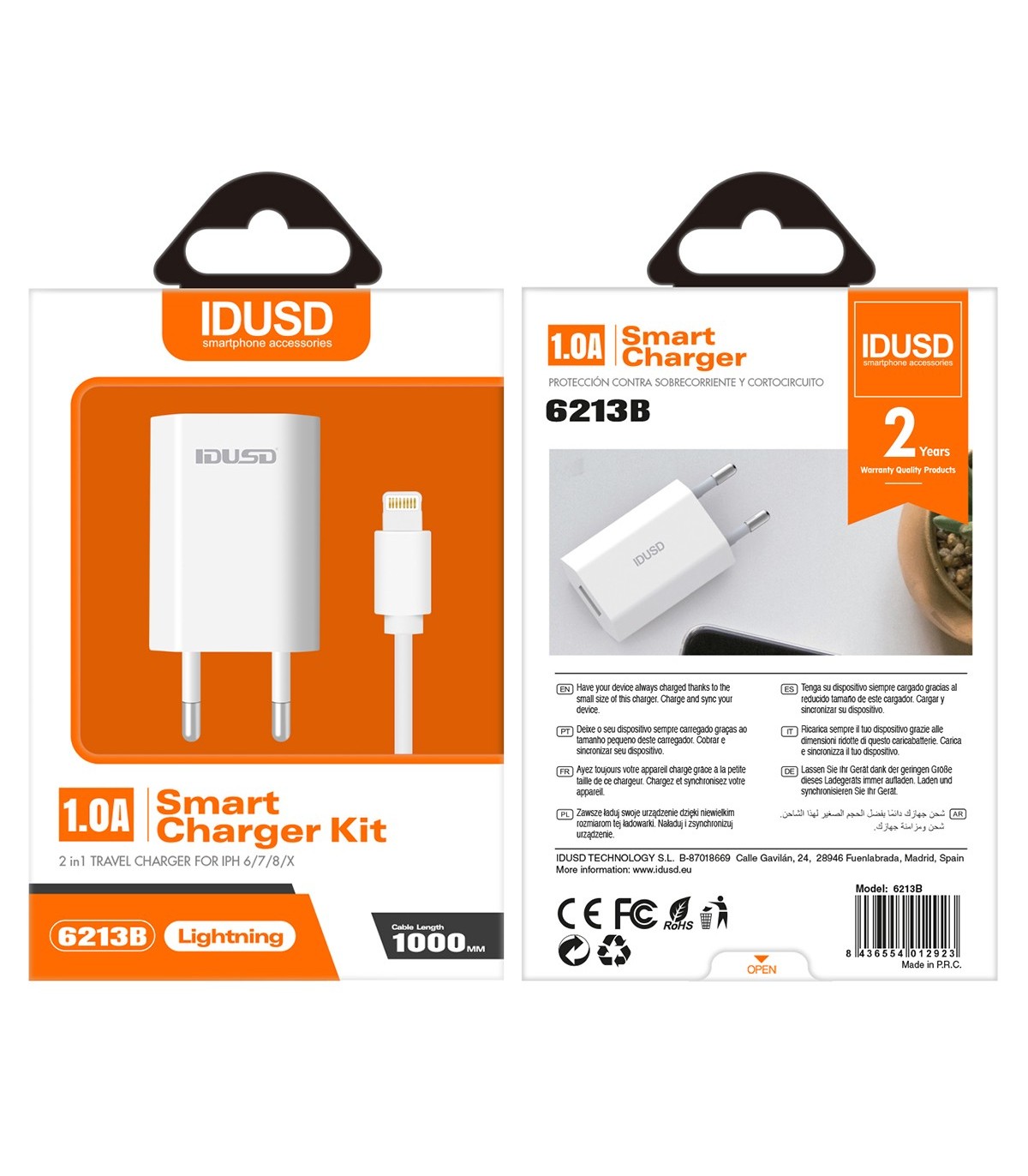 *OFERTA Cargador Lightning IPH5/6  2in1 - 6213B