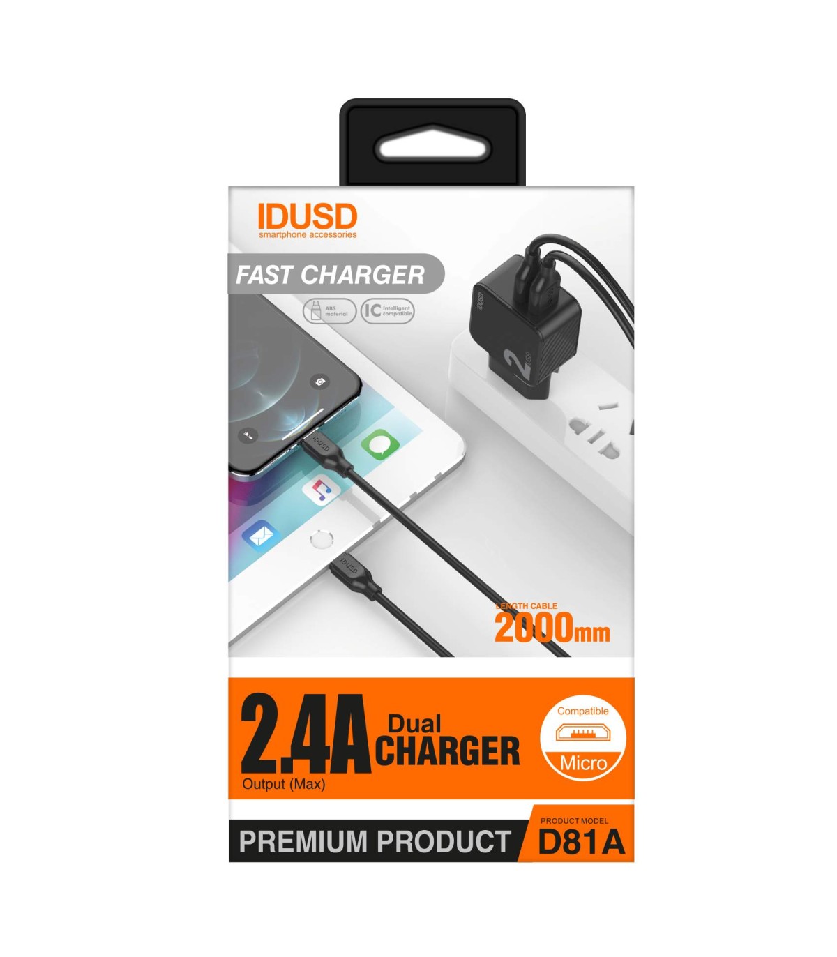 *OFERTA Charger 2USB 2.4A + Micro 2M - D81A