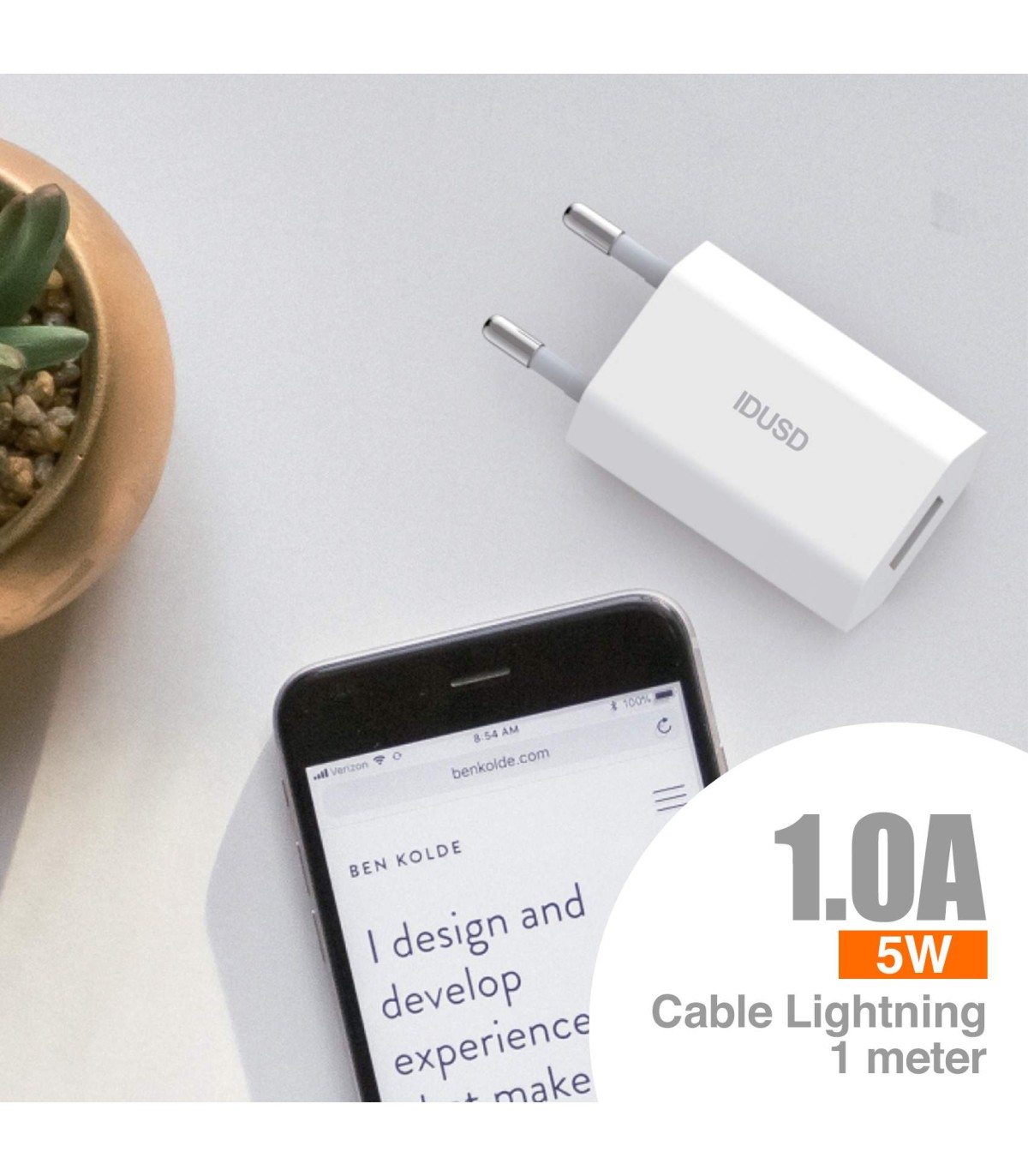 *OFERTA Cargador Lightning IPH5/6  2in1 - 6213B