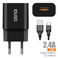 Smart Charger 1U 2.4A + Type C - D73A