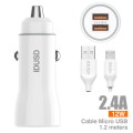 Car Charger 2U 2.4A + Cable Micro-USB - F21B