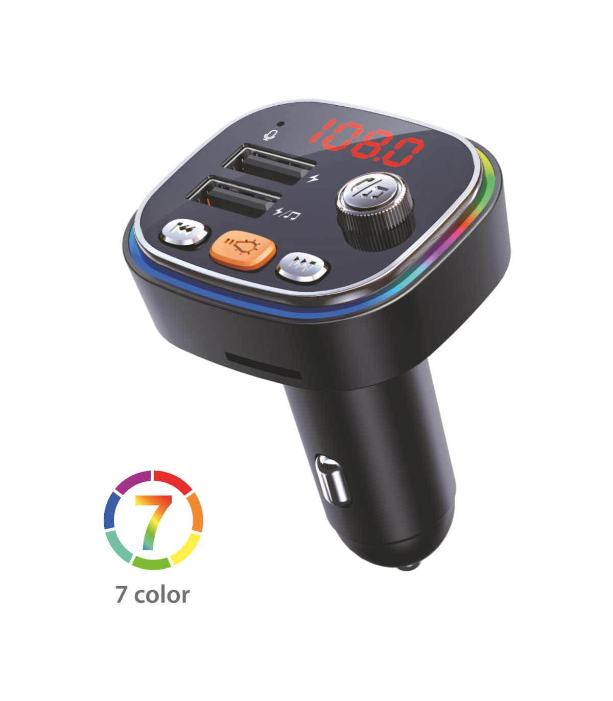 Car FM transmitter 15W 2USB - F61A