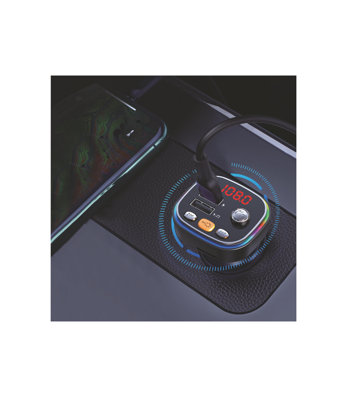 Car FM transmitter 15W 2USB - F61A