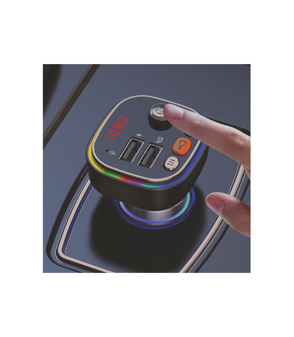 Car FM transmitter 15W 2USB - F61A