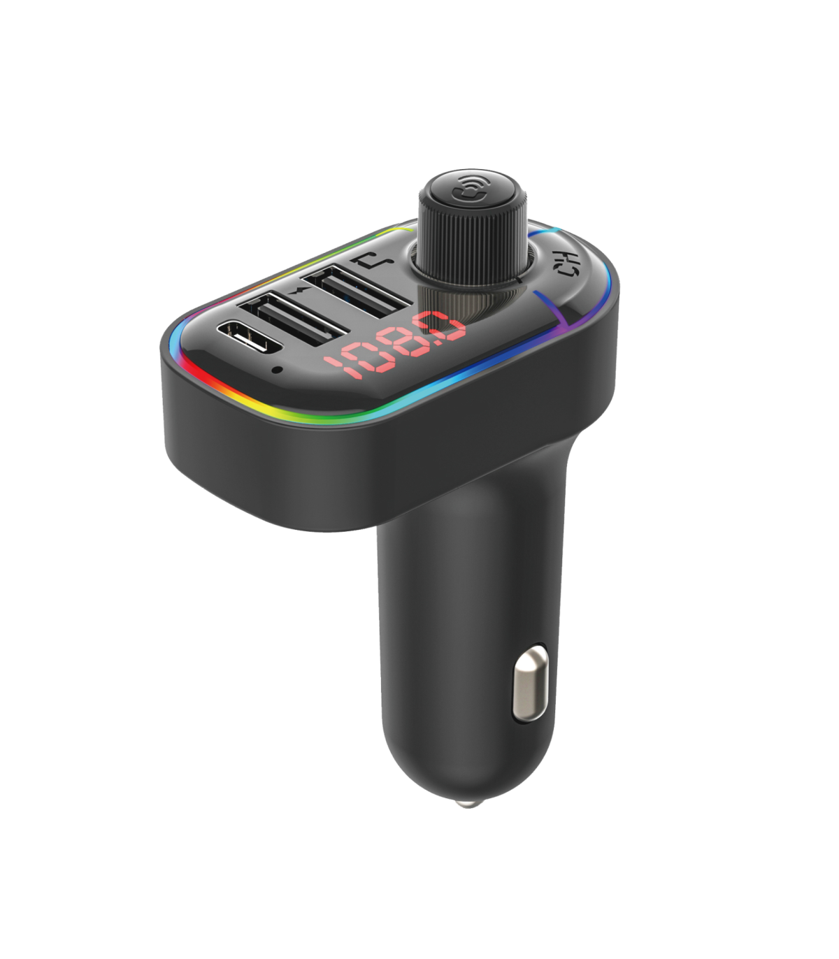 Car FM transmitter 15W 2USB + USB-C - F62A