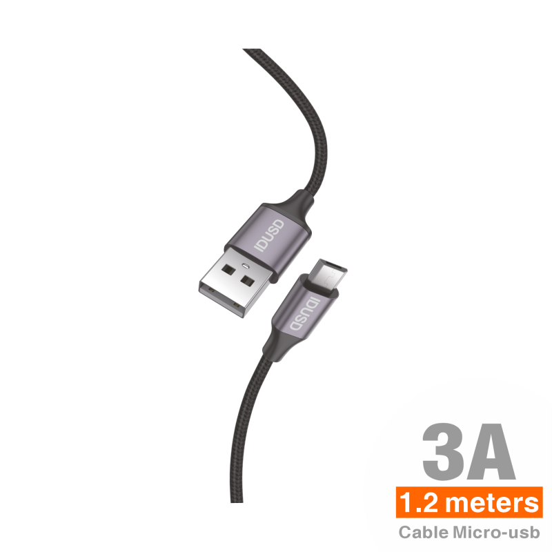 Cable Nylon Trenzado Micro-USB 1.2M 3A - C81A