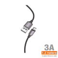 Cable Nylon Trenzado Micro-USB 1.2M 3A - C81A