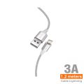 Cable Nylon Trenzado Lightning 1.2M 3A - C82B