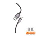 Cable Nylon Trenzado Lightning 1.2M 3A - C82A