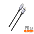 PD Cable Nylon USB-C a Lightning 1.2M 3A - C85A