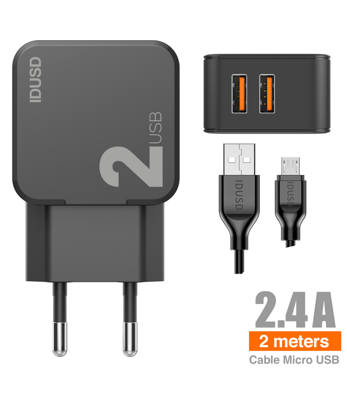 *OFERTA Charger 2USB 2.4A + Micro 2M - D81A