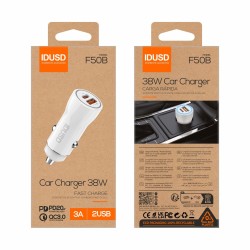 Cargador coche PD+QC 38W - F50B