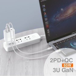 Cargador GaN PD 65W 3 Ports - D150B