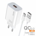 Eco Cargador QC 18W + Cable USB-C - D103B