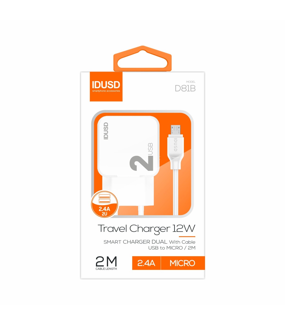 *OFERTA Charger 2USB 2.4A + Micro 2M - D81B