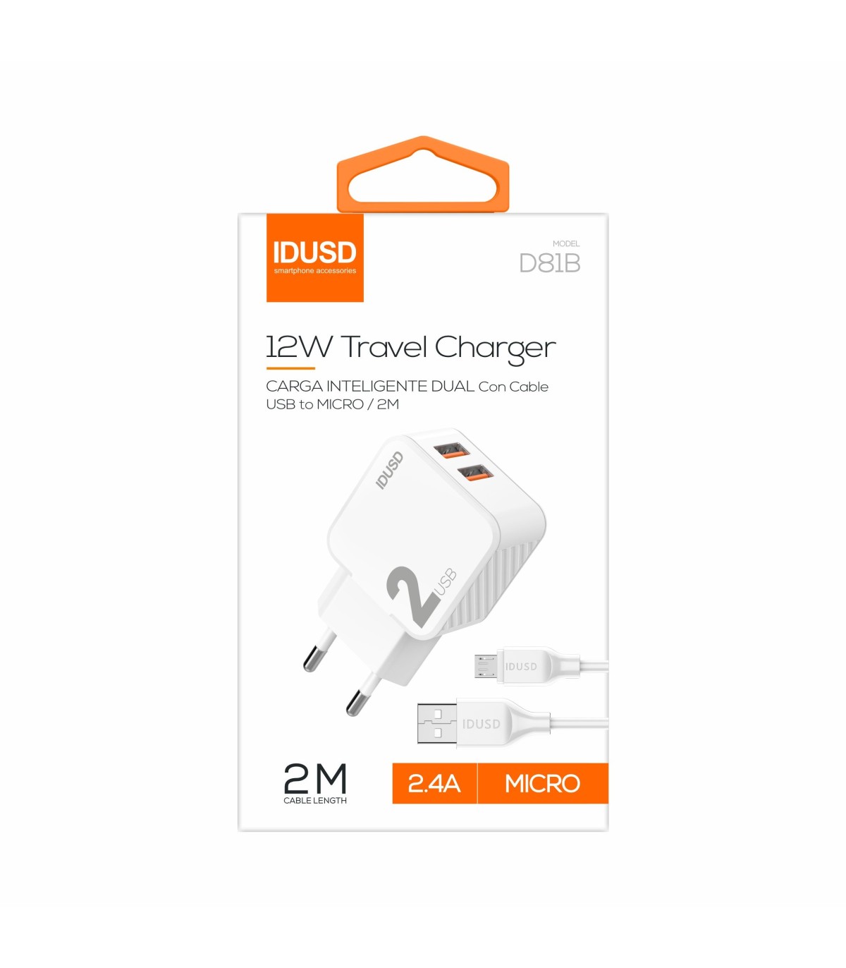 *OFERTA Charger 2USB 2.4A + Micro 2M - D81B