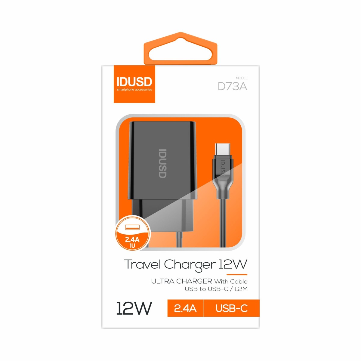 Smart Charger 1U 2.4A + Type C - D73A