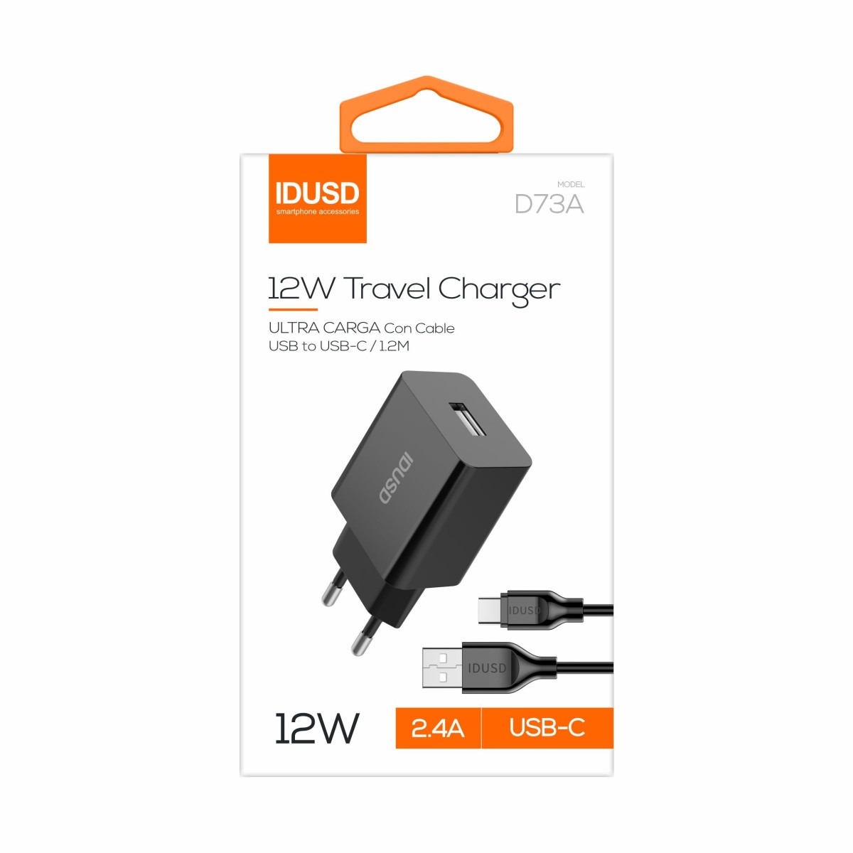 Smart Charger 1U 2.4A + Type C - D73A