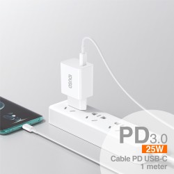 Carga Rápida PD25W + PD USB-C 1M - D166B