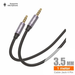 IDUSD Cable Audio Nylon 3.5mm 4Pin M/M 1M - C203A