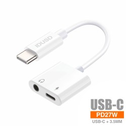Adaptador USB-C a USB-C + 3.5 mm PD27W - C213B