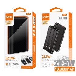 Power Bank 10.000mAh LED 100% 22.5W - P10A