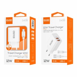 Smart Charger 2U 2.4A + Cable USB-C - D43B