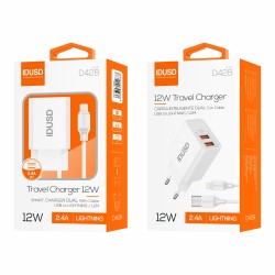 Smart Charger 2U 2.4A + Cable Lightning - D42B