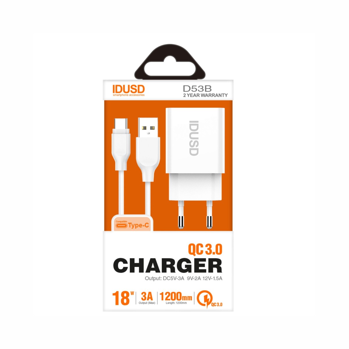 *OFERTA Cargador Rápida QC 3.0 + Type-C - D53B1
