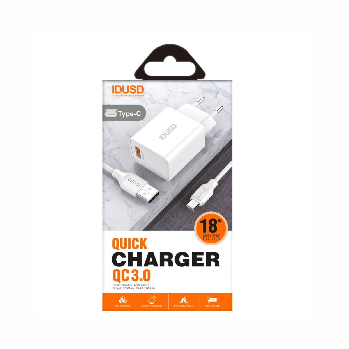 *OFERTA Cargador Rápida QC 3.0 + Type-C - D53B1