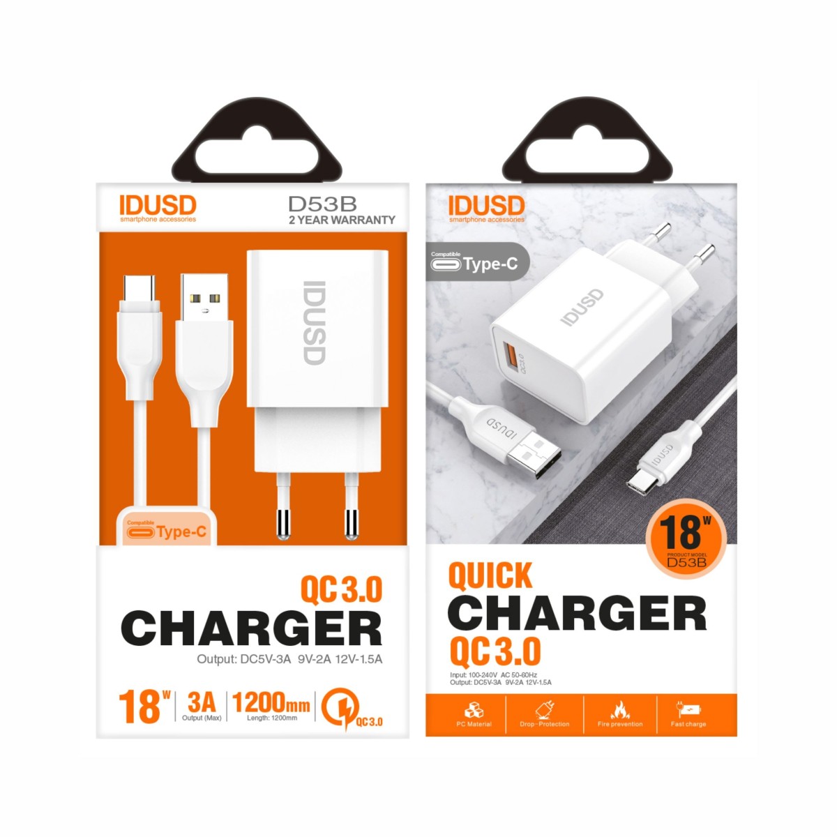 *OFERTA Cargador Rápida QC 3.0 + Type-C - D53B1