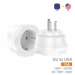 Adaptador de Viaje Europa a USA – Conexión Segura & Universal