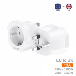 Adaptador de Viaje Europa a UK – Conexión Segura & Universal