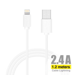 OFERTA Cable PVC Lightning 1.2M 2.4A L-02