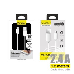 OFERTA Cable PVC Micro 1.2M 2.4A L-01
