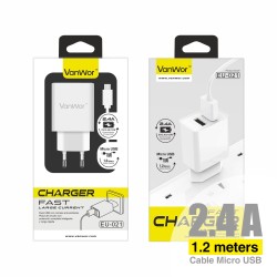 *OFERTA Dual Charger + Cable Micro 2.4A EU-021