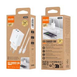 GaN PD30W Dual USB-C + PD Lightning - D205B