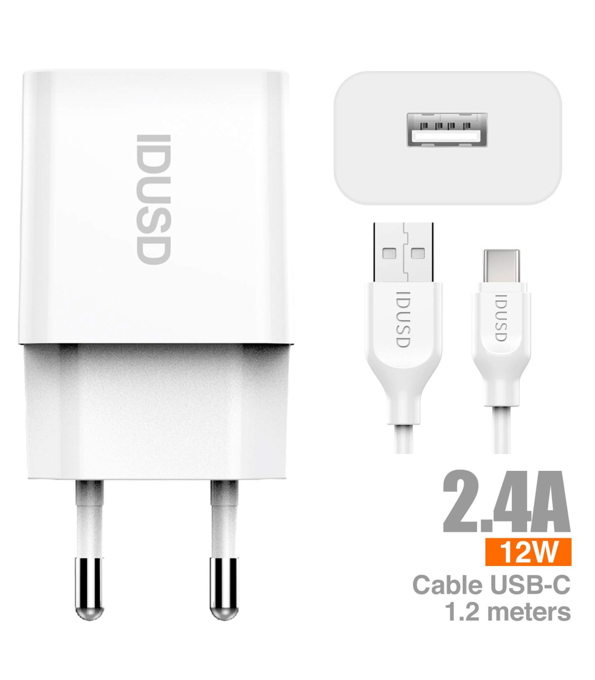 *OFERTA  Smart Charger 1U 2.4A + USB-C - D73B1