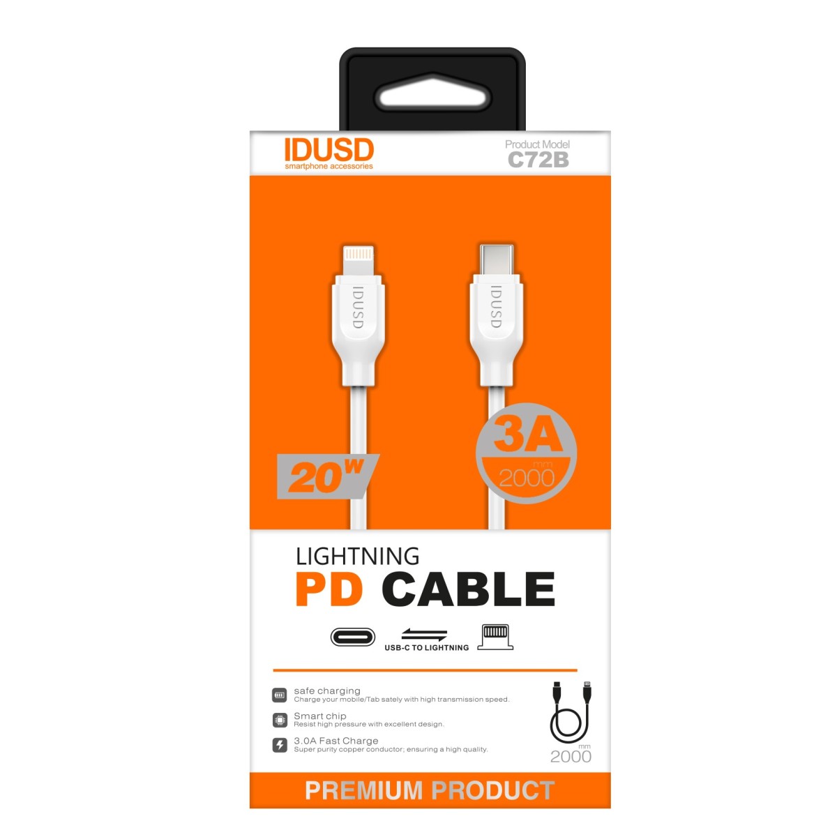 *OFERTA USB-C a Lightning PD 3A 2M - C72B1