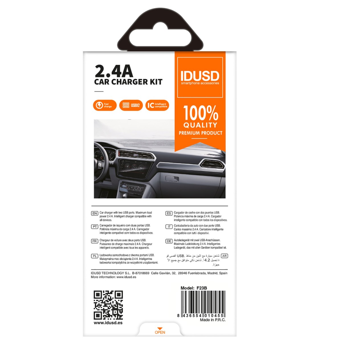 *OFERTA Car Charger + Cable USB-C - F23B1