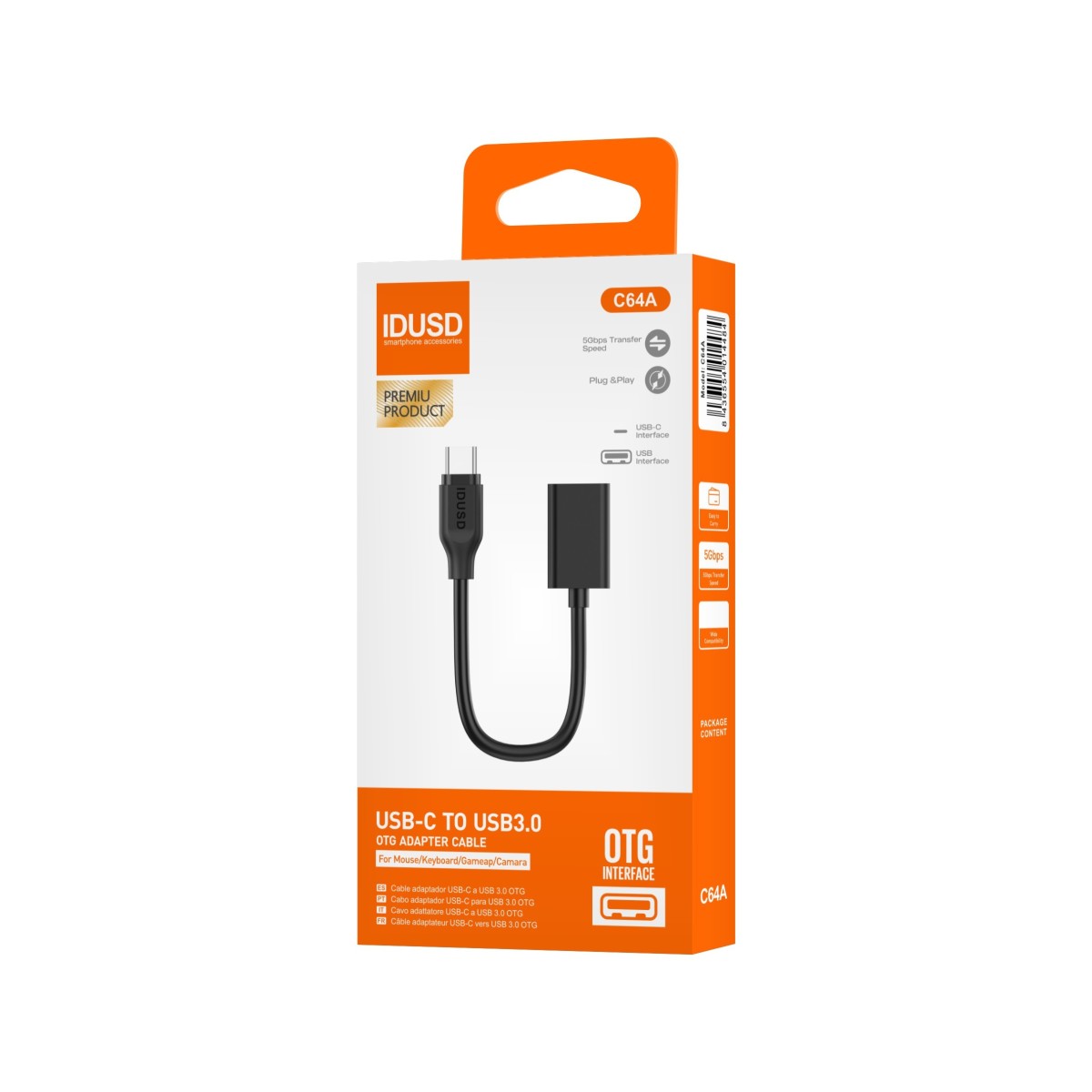 Adaptador USB-C a USB 3.0 OTG | 5Gbps | Plug & Play | Versátil