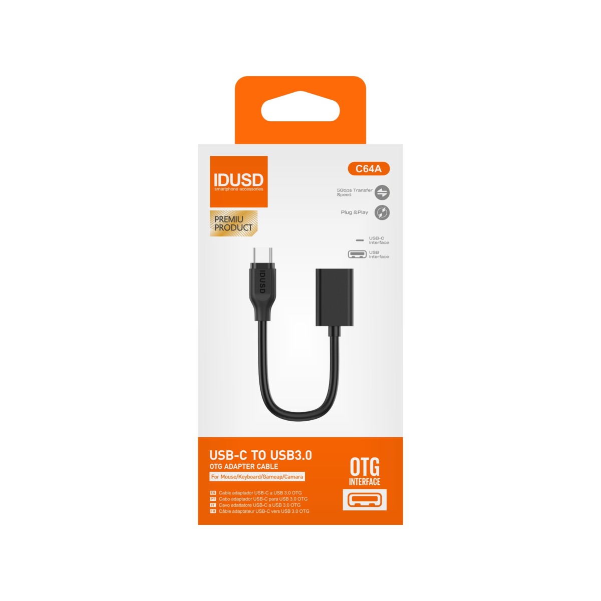 Adaptador USB-C a USB 3.0 OTG | 5Gbps | Plug & Play | Versátil