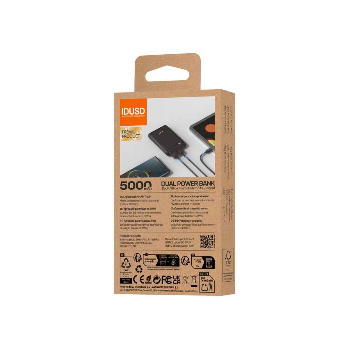 Power Bank 5000mAh ECO 100% 10W - P06A