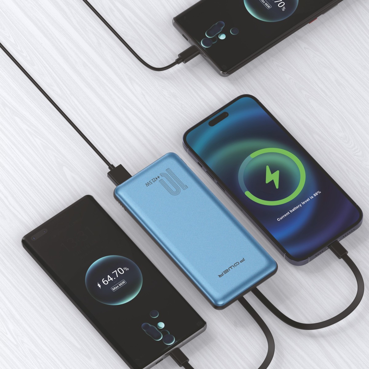 Eco Bank Duo 10.000mAh 22.5W – Carga Rápida con Doble Cable