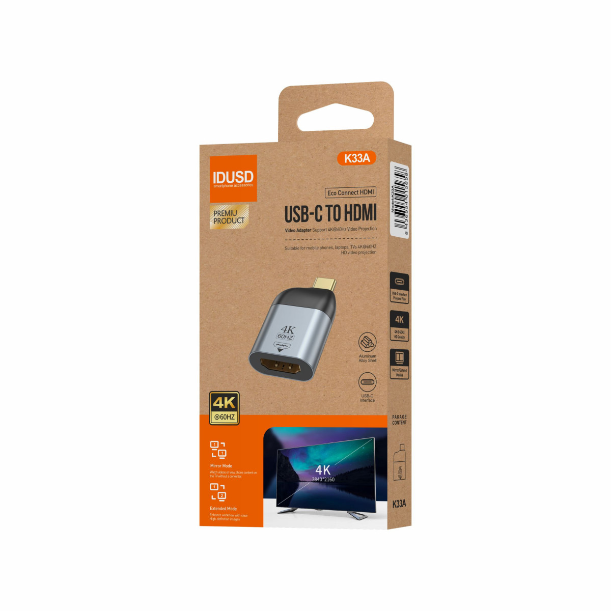 Adaptador USB-C a HDMI 60Hz - K33A