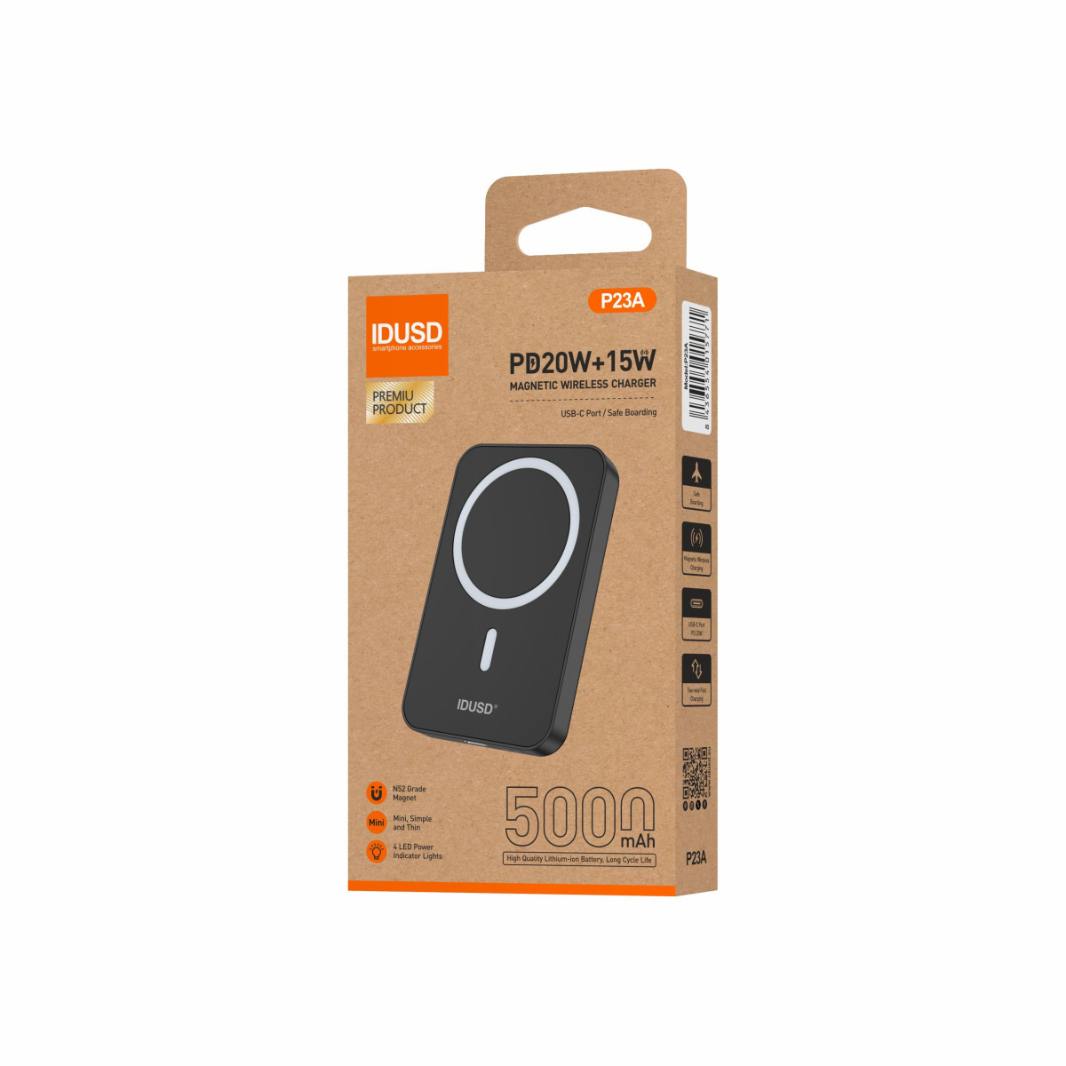 Batería Externa Magnética Eco Power Mag 5.000mAh 15W - P23A