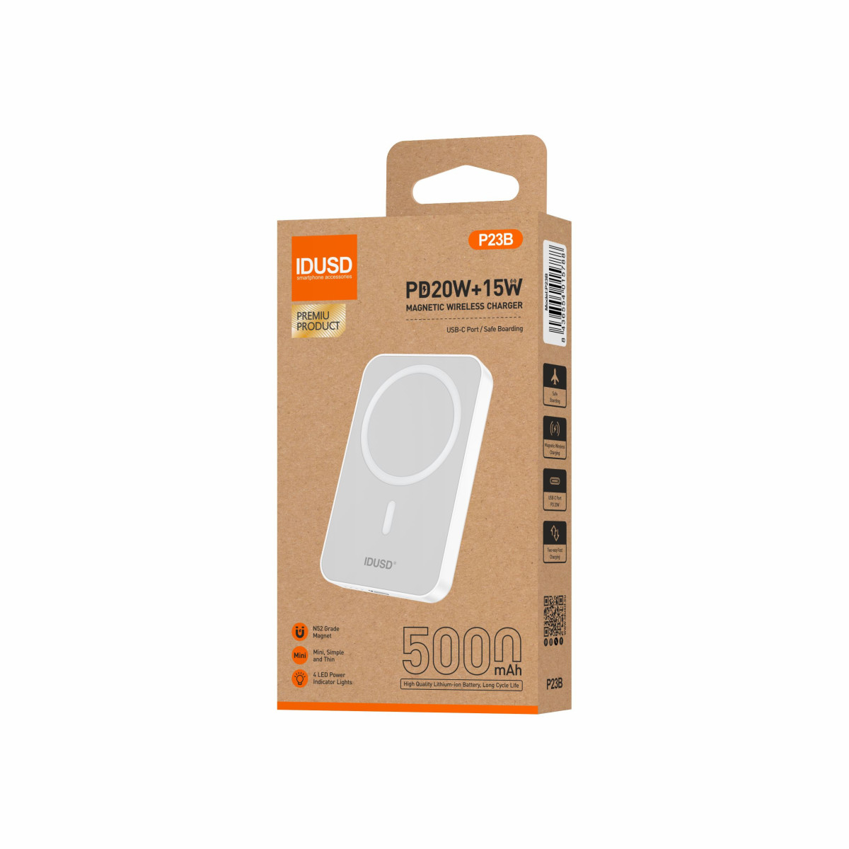 Batería Externa Magnética Eco Power Mag 5.000mAh 15W - P23B Compatible