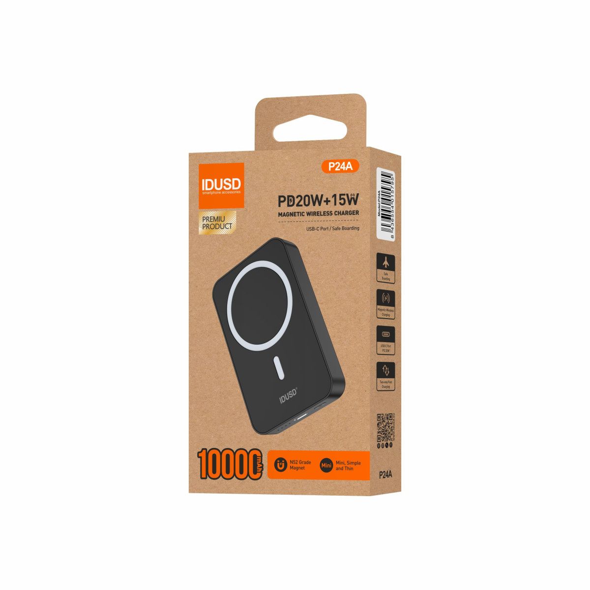 Batería Externa Magnética Eco Power Mag 10.000mAh 15W - P24A Compatibl