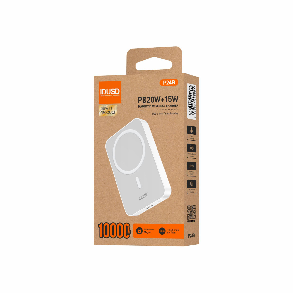 Batería Externa Magnética Eco Power Mag 10.000mAh 15W - P24B Compatibl